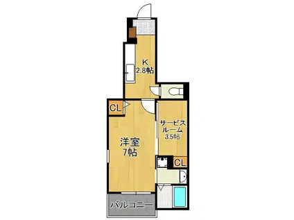 MS SQUARE A(1SK/1階)の間取り写真