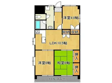 第17共立ビル(3LDK/11階)の間取り写真