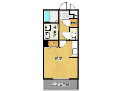 ベルガ南小倉(ワンルーム/4階)の間取り写真
