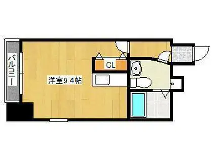 ベルガ南小倉(ワンルーム/8階)の間取り写真