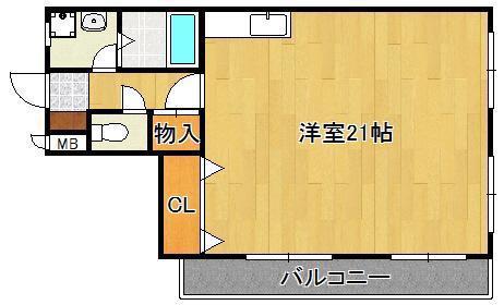 プレアール金田(ワンルーム/4階)の間取り写真