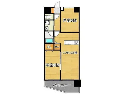 フェリーチェ中井けやき通(2LDK/2階)の間取り写真
