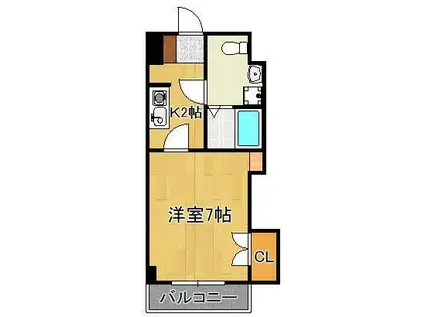 メゾンブリアント(1K/1階)の間取り写真