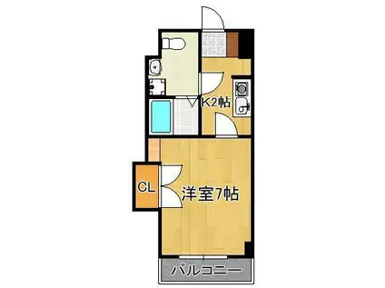 メゾンブリアント(1K/3階)の間取り写真