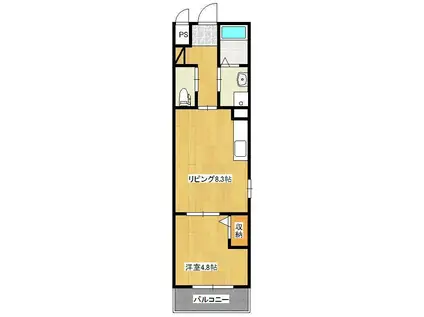 ル・ヴァン・リブレ(1LDK/1階)の間取り写真