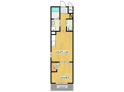 ル・ヴァン・リブレ(1LDK/2階)の間取り写真