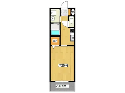 メゾン・ド・プレシューズ(1K/10階)の間取り写真