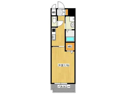 メゾン・ド・プレシューズ(1K/3階)の間取り写真