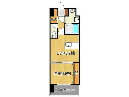 ビクトワール歯大前(1LDK/10階)の間取り写真