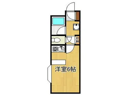 シティルーム中井Ⅱ(ワンルーム/1階)の間取り写真