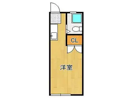 CUBE南小倉 (ワンルーム/1階)の間取り写真