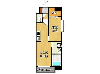 プルーム木町(1LDK/9階)の間取り写真