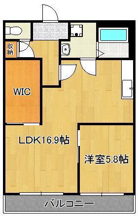 アルテハイム大手町(1LDK/7階)の間取り写真