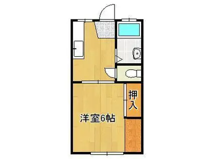 パナハイツ巴里(1K/1階)の間取り写真