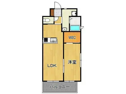 キャトルセゾン中井(1LDK/8階)の間取り写真