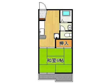 フレグランスメロディ(1K/1階)の間取り写真