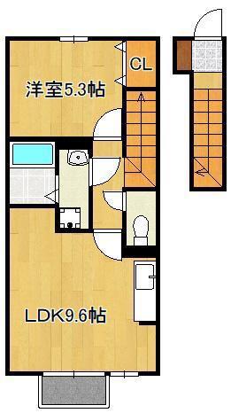 トレス日明壱番館(1LDK/2階)の間取り写真