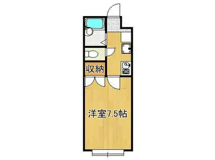 グレース緑ヶ丘(1K/3階)の間取り写真