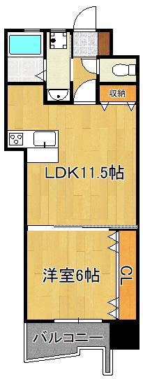 サンシャインプリンセス五番街(1LDK/2階)の間取り写真