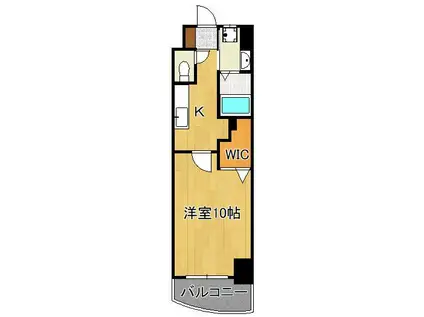サンシャインプリンセス五番街(1K/13階)の間取り写真