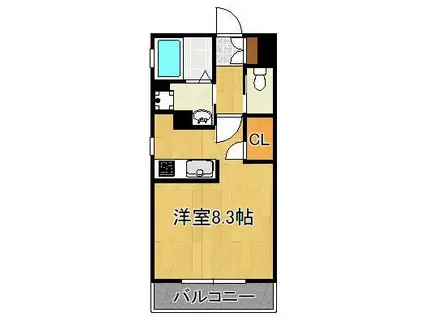 EL CEREZO(1K/3階)の間取り写真