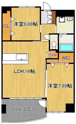 KSK青葉コアプレイス(2LDK/7階)の間取り写真