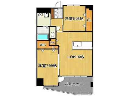 KSK青葉コアプレイス(2LDK/4階)の間取り写真