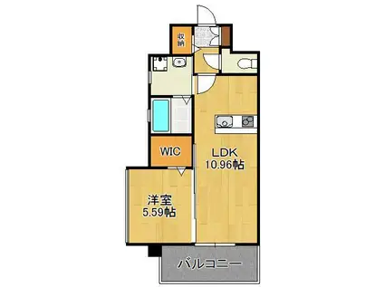 KSK青葉コアプレイス(1LDK/3階)の間取り写真