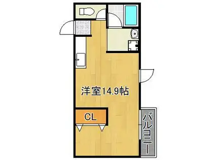 TENOU BLD(ワンルーム/3階)の間取り写真