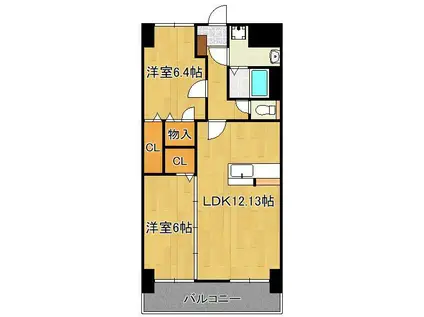 メディアパークⅧ(2LDK/7階)の間取り写真