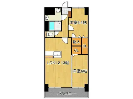 メディアパークⅧ(2LDK/9階)の間取り写真