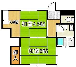 MDI ディレット南小倉駅前(2K/2階)の間取り写真