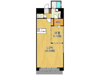 スマート到津(1LDK/13階)の間取り写真