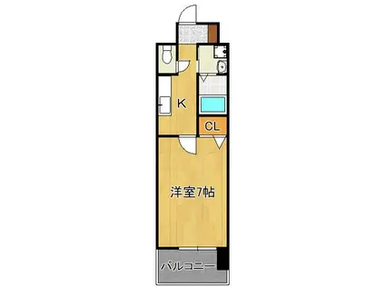 到津の杜 桜花(1K/5階)の間取り写真