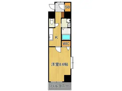 到津の杜 桜花(1K/3階)の間取り写真