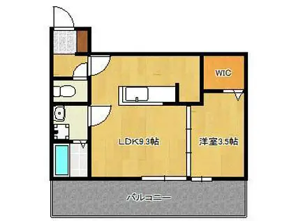 D-ROOM西小倉(1LDK/3階)の間取り写真