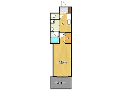 コンプレート金田(1K/11階)の間取り写真