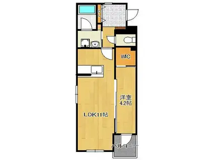 ラ・コルダ中井(1LDK/1階)の間取り写真
