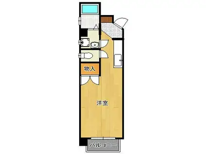 ダイナコート小倉下到津(ワンルーム/4階)の間取り写真