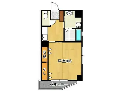 ル・シエル(1K/6階)の間取り写真