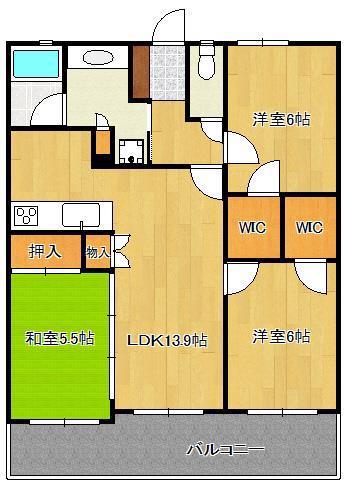 ポレスタータワー大手町リーモ(3LDK/7階)の間取り写真
