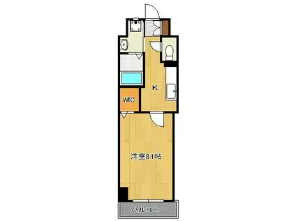 CENTER MARK IBORI(1K/4階)の間取り写真