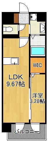 KSK南小倉コアプレイス(1LDK/4階)の間取り写真