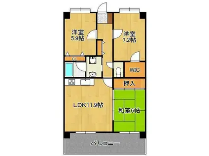 ルシオーレ(3LDK/4階)の間取り写真