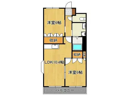 GRANDIR HEIMⅡ(2LDK/2階)の間取り写真