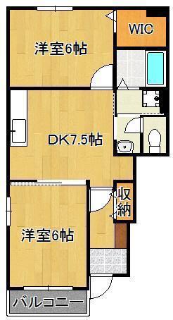 DOLCE VITA 82(2DK/1階)の間取り写真
