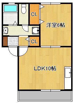 ハイツ・サンライズ(1LDK/1階)の間取り写真