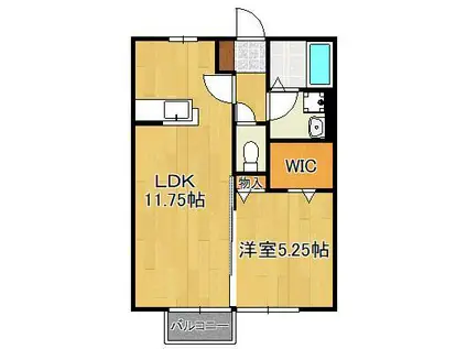 リシェスジュンA(1LDK/2階)の間取り写真