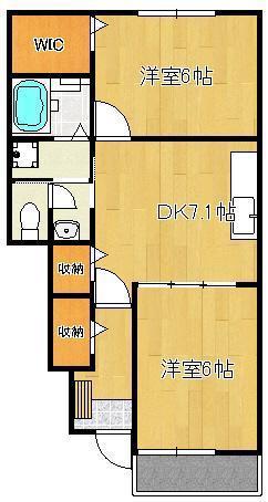 DOLCE VITA 78(2DK/1階)の間取り写真