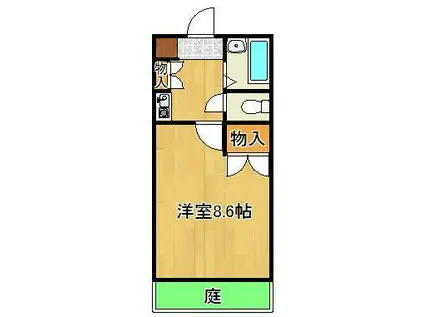 レジデンス牟田(1K/1階)の間取り写真